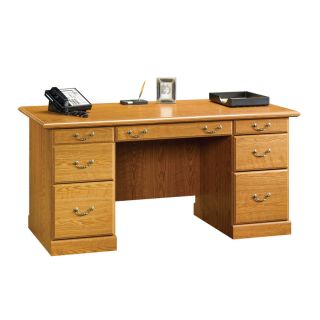 Sauder Orchard Hills Carolina Oak Executive Desk