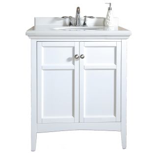 Ove Decors 30 in White Bath Vanity with Top