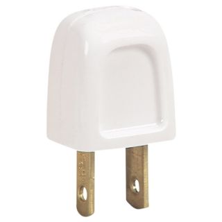 Cooper Wiring Devices 10 Amp 125 Volt White 2 Wire Polarized Plug