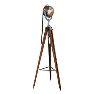 Authentic Models 64.57 in Black/Honey Torchiere Indoor Floor Lamp with Metal Shade