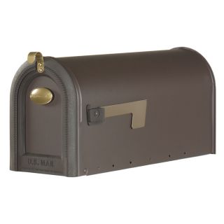 PostMaster 8 1/4 in x 11 in Metal Venetian Bronze Post Mount Mailbox