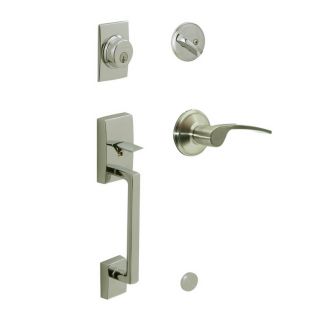 Schlage Century SecureKey Satin Nickel Residential Single Lock Door Handleset