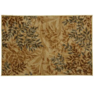 Mohawk Home Waterloo Leaves Beige 30 in x 46 in Rectangular Brown Floral Accent Rug