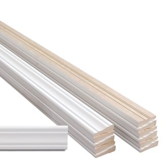 EverTrue 12 Piece 0.594 in x 2.25 in x 7 ft Interior Primed MDF Casing Moulding Contractor Package (Pattern 356)