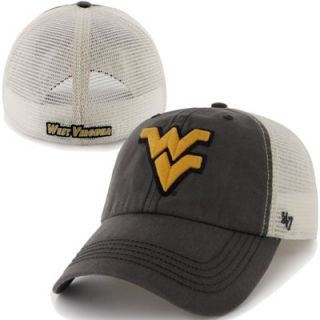 47 Brand West Virginia Mountaineers Caprock Canyon Flex Hat   Graphite/White