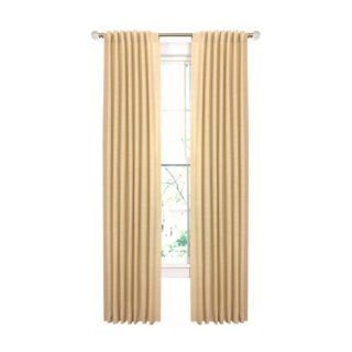 allen + roth Evington 84 in L Solid Wheat Back Tab Curtain Panel