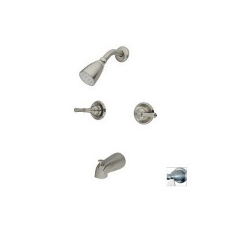 Elements of Design Magellan Satin Nickel 2 Handle Bathtub and Shower Faucet with Single Function Showerhead