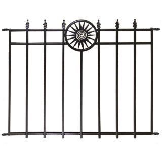 No Dig Black/Powder Coated Steel Fence Panel (Common 29 in x 38 in; Actual 29.7 in x 38.4 in)