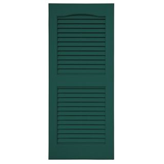 Severe Weather 2 Pack Green Louvered Vinyl Exterior Shutters (Common 59 in x 15 in; Actual 58.5 in x 14.5 in)