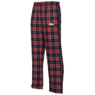 Denver Broncos Roster Flannel Pants   Orange/Navy Blue