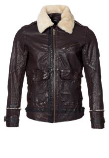 Diesel   LETRIC   Leather Jacket   brown