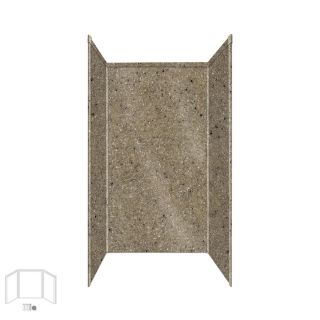 Transolid 42 in W x 42 in D x 96 in H Decor Matrix Sand Fiberglass/Plastic Composite Shower Wall Surround Side and Back Panels