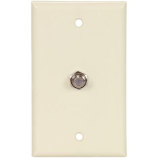 Cooper Wiring Devices 1 Gang Almond Coax Nylon Wall Plate