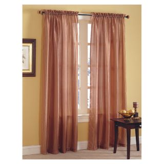 Style Selections Enna Striped 84 in L Striped Spice Rod Pocket Sheer Curtain