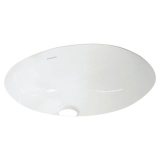 Sterling Wescott White Undermount Oval Bathroom Sink with Overflow