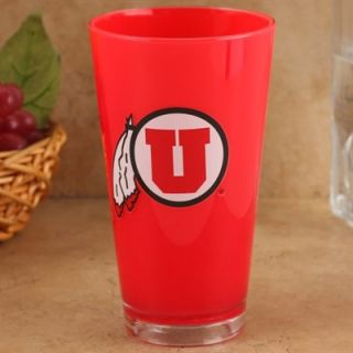 Utah Utes 16oz. Logo Tailgate Tumbler   Crimson