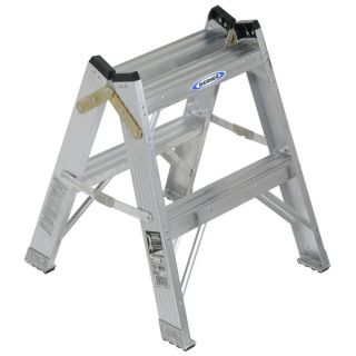 Werner 2 ft Aluminum 300 lb Type I Twin Step Ladder