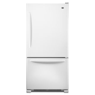 Maytag 18.5 cu ft Bottom Freezer Refrigerator with Single Ice Maker (White) ENERGY STAR