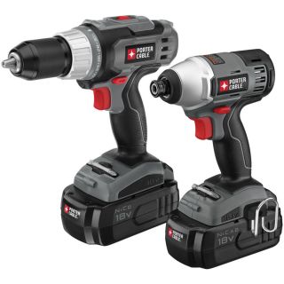PORTER CABLE 18 Volt Drill/Driver and Impact Driver Combo Kit