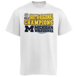 Michigan Wolverines 2013 Final Four Regional Champions Locker Room T Shirt   White
