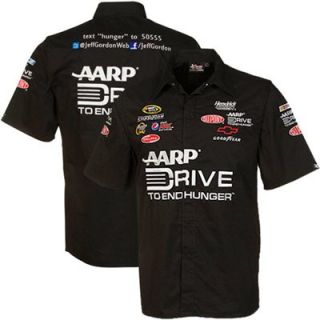 Chase Authentics Jeff Gordon Pit Crew Button Up Shirt   Black