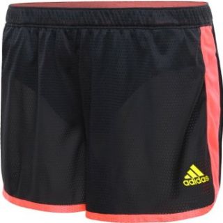 adidas Women's M10 Mesh Shorts with Brief   Size Large, Black/red Athletic Pants