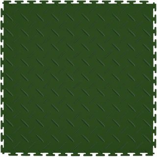 Perfection Floor Tile 20 1/2 in x 20 1/2 in Terracotta Diamond Plate Garage Flooring Tile