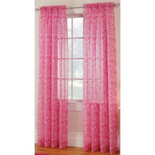 Style Selections Velia 84 in L Kids Pink Rod Pocket Curtain Panel