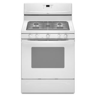 Whirlpool 5 Burner Freestanding 5 cu ft Self Cleaning Gas Range (White) (Common 30 in; Actual 29.875 in)