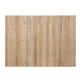 Spruce Dog Ear Wood Fence Privacy Panel (Common 6 ft x 8 ft; Actual 6 ft x 8 ft)
