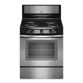 Whirlpool Ice 30 in Freestanding 4.8 cu ft Self Cleaning Electric Range (Stainless Steel)