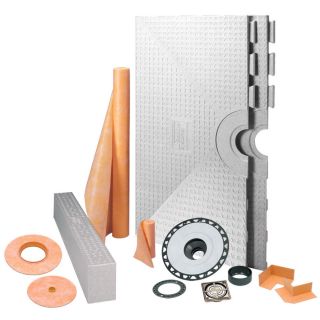 Schluter Systems Kerdi SHOWER KIT 48 in x 48 in Brushed Nickel   ABS