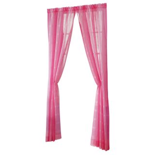 Style Selections Carli 84 in L Kids Pink Rod Pocket Window Curtain Panel