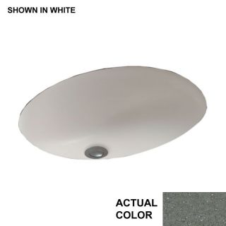 Swanstone Canyon Solid Surface Undermount Oval Bathroom Sink with Overflow