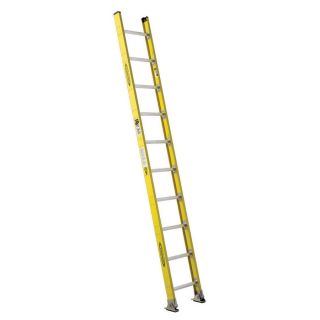 Werner 10 ft Fiberglass 375 lb Type IAA Straight Ladder