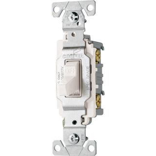 Cooper Wiring Devices 20 Amp White Single Pole Light Switch