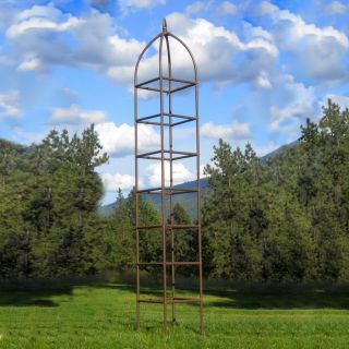 H. Potter 12 in W x 92 in H Charcoal Brown Obelisk Garden Trellis