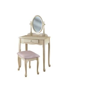 Powell White Makeup Vanity