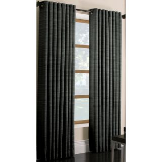 Style Selections Marsden 84 in L Solid Charcoal Grommet Window Curtain Panel