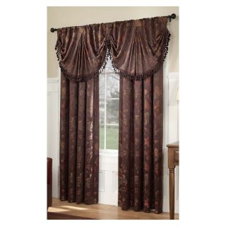 Style Selections Monroe 84 in L Floral Chocolate Thermal Rod Pocket Curtain Panel