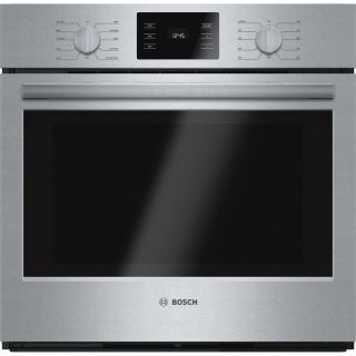 Bosch 500 Series Self Cleaning Convection Single Electric Wall Oven (Steel Stainless) (Common 30 in; Actual 29.75 in)