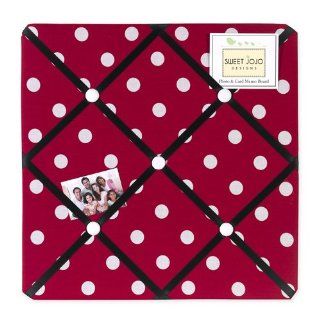 Red and White Polka Dot Ladybug Fabric Memory/Memo Photo Bulletin Board by Sweet Jojo Designs  Nursery Wall Decor  Baby