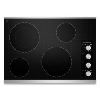 KitchenAid 30 in Smooth Surface Electric Cooktop (Stainless Steel)