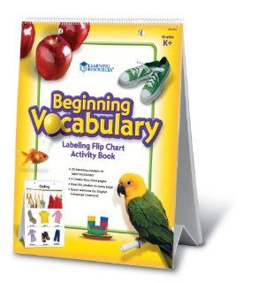 Learning Resources Beginning Vocabulary Labeling Flip Chart Toys & Games