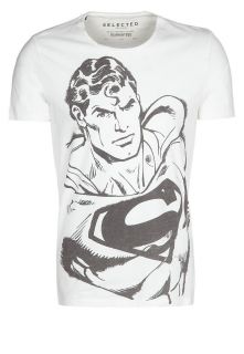 Selected Homme   SUPERMAN   Print T shirt   white