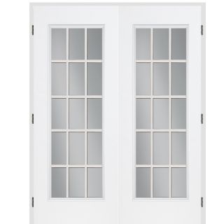 ReliaBilt 15 Lite French Solid Core Pine Universal Interior French Door (Common 80 in x 60 in; Actual 81.5 in x 61.75 in)