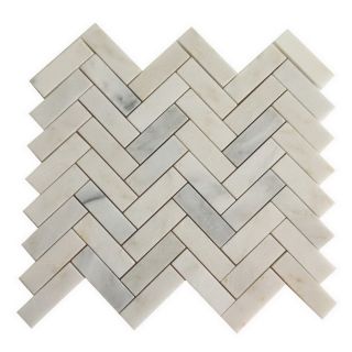 allen + roth Genuine Stone White Marble Natural Stone Mosaic Indoor/Outdoor Floor Tile (Common 13 in x 13 in; Actual 13.1 in x 13.2 in)