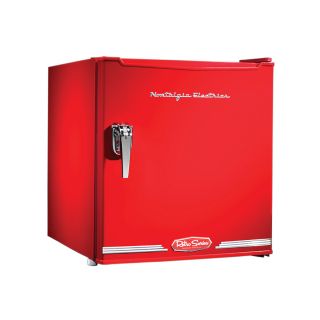 Nostalgia Electrics Retro 1.7 cu ft Freestanding Compact Refrigerator with Freezer Compartment (Retro Red)
