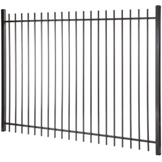 Merchants Metals Black Galvanized Steel Fence Panel (Common 72 in x 96 in; Actual 70 in x 94 in)