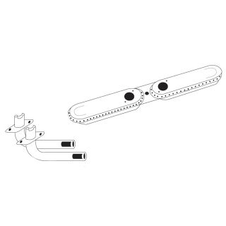 Heavy Duty BBQ Parts 16.875 in Stainless Steel Bar Burner
